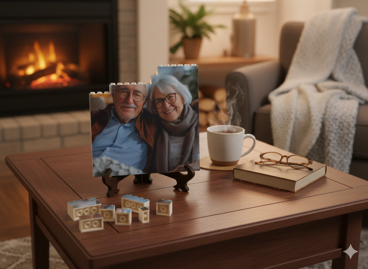 5" x 5" Custom Plastic Brick Puzzle
